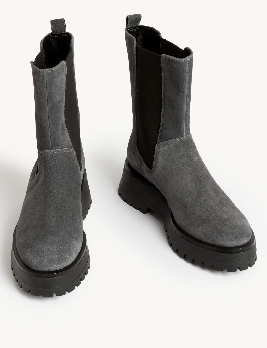 Suede Chelsea Flatform Boots image 1