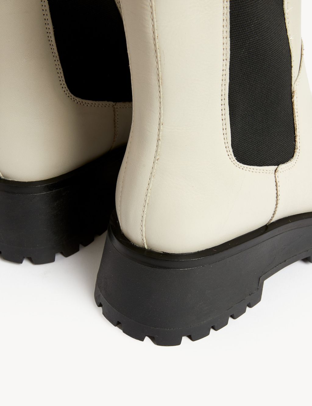 Leather Chelsea Flatform Ankle Boots image 3