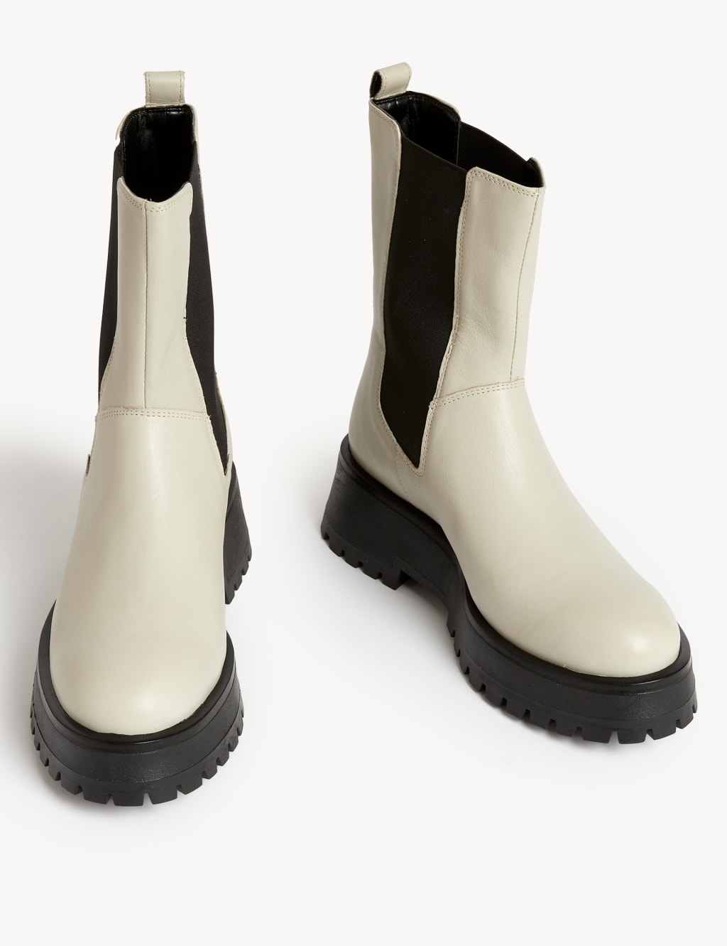 Leather Chelsea Flatform Ankle Boots image 2