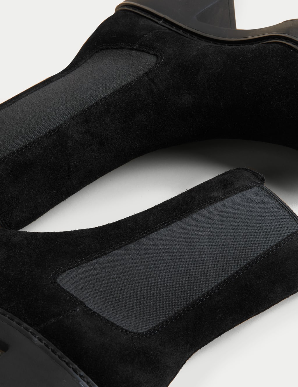Suede Chelsea Chunky Block Heel Boots image 2