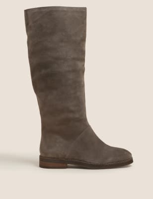 

Per Una Botas por la rodilla de ante con tacón en bloqueWomens - Mink, Mink