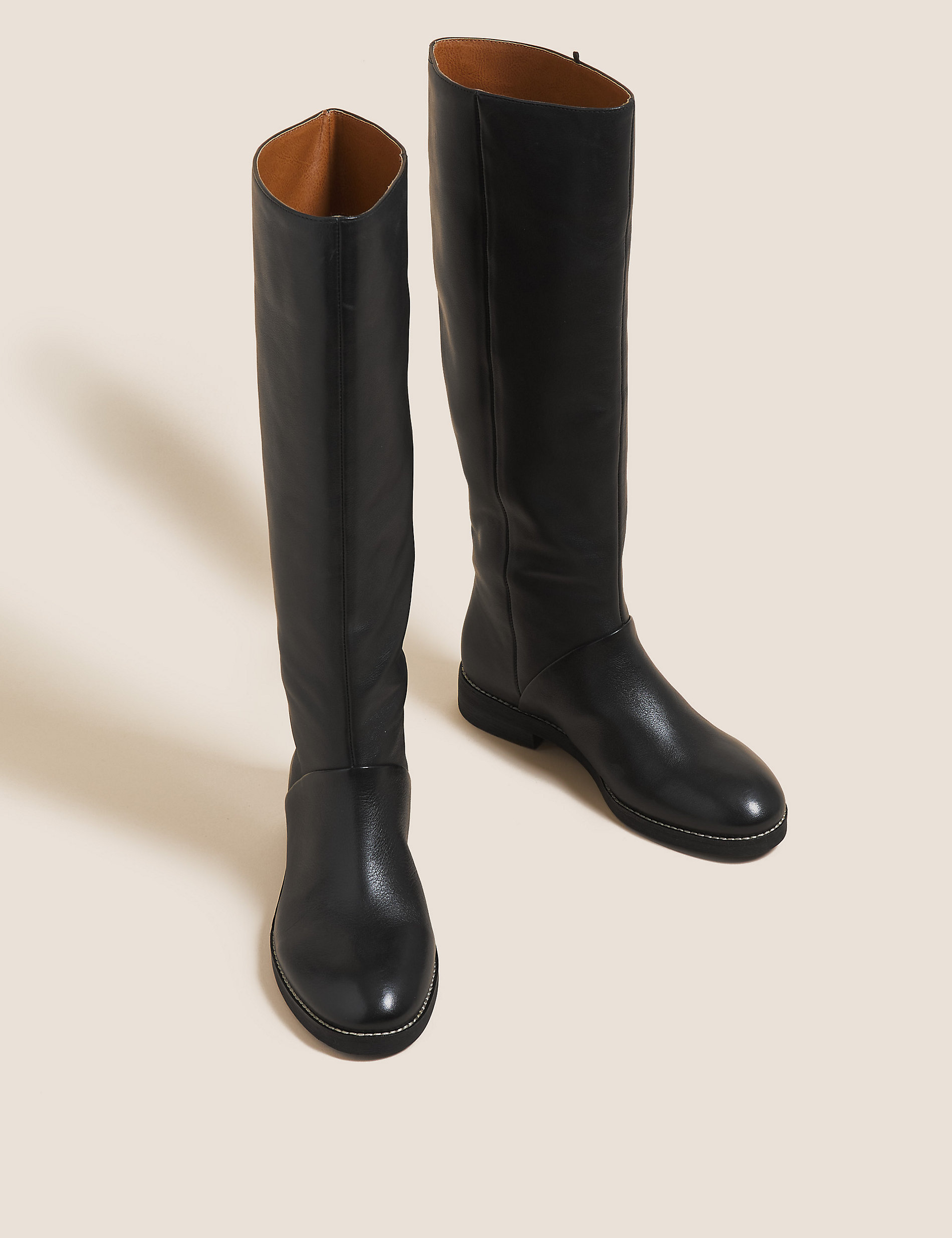 New M&S COLLECTION Black Insolia Flex Block Heel Knee High Boots Sz UK 3 