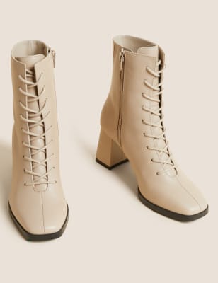 M&s cream 2024 ankle boots