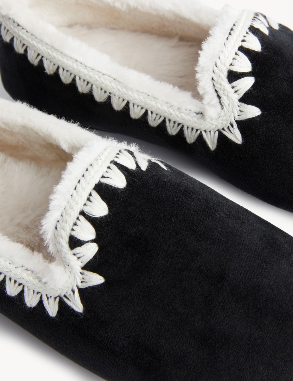 Faux Fur Lined Moccasin Slippers image 3