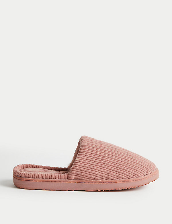 Faux Fur Lined Slippers with Secret Support - LV