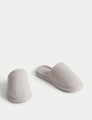 Faux Fur Lined Slippers with Secret Support