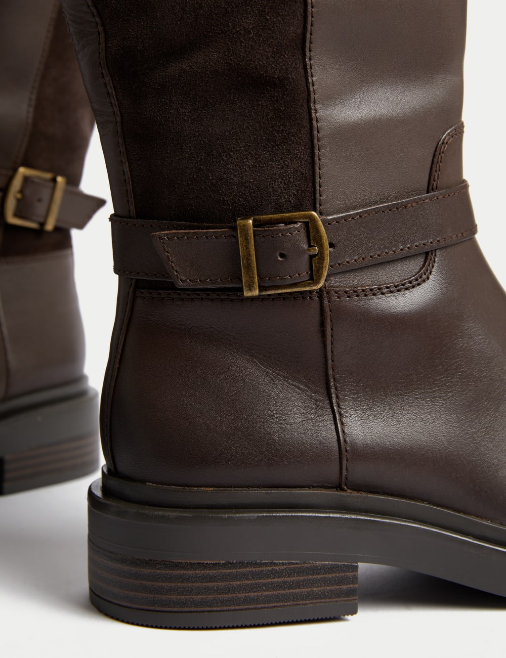 Wide Fit Leather Riding Knee High Boots image 3
