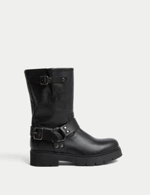 M&s cheap biker boots