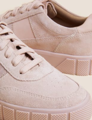 

Womens Per Una Leather Chunky Side Detail Trainers - Pale Pink, Pale Pink