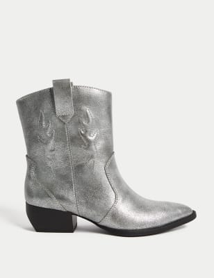 Gray block heel on sale booties