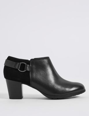 black leather shoe boot