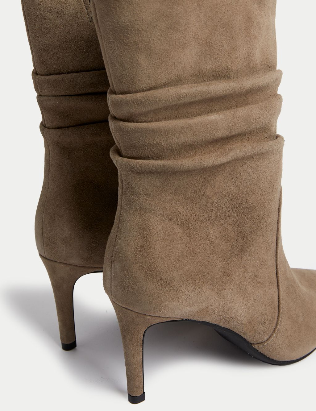 Suede Stiletto Heel Pointed Ankle Boots image 3