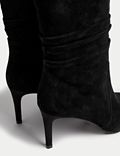 Suede Stiletto Heel Pointed Ankle Boots