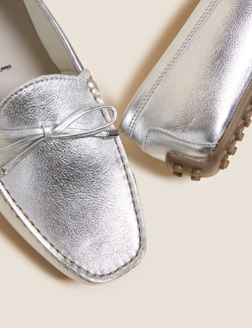 Wide Fit Leather Bow Boat Shoes image 3