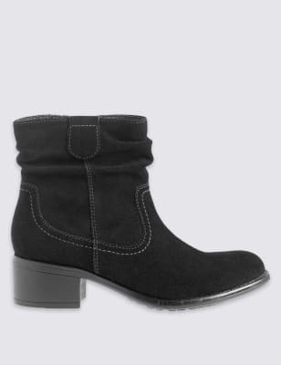 m&s ladies block heel boots