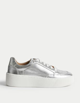 M&s store silver trainers