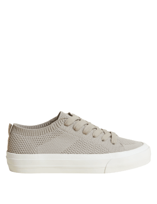 

M&S Collection Zapatillas deportivas de punto con cordonesWomens - Taupe, Taupe