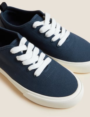 

M&S Collection Zapatillas deportivas de lona con cordonesWomens - Navy, Navy