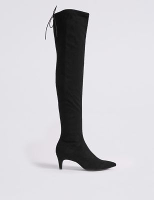 Kitten Heel Side Zip Over the Knee Boots | M&S Collection | M&S