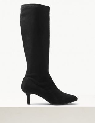 pointed knee high boots