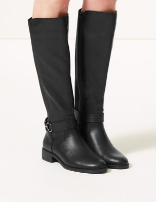 elastic knee high boots