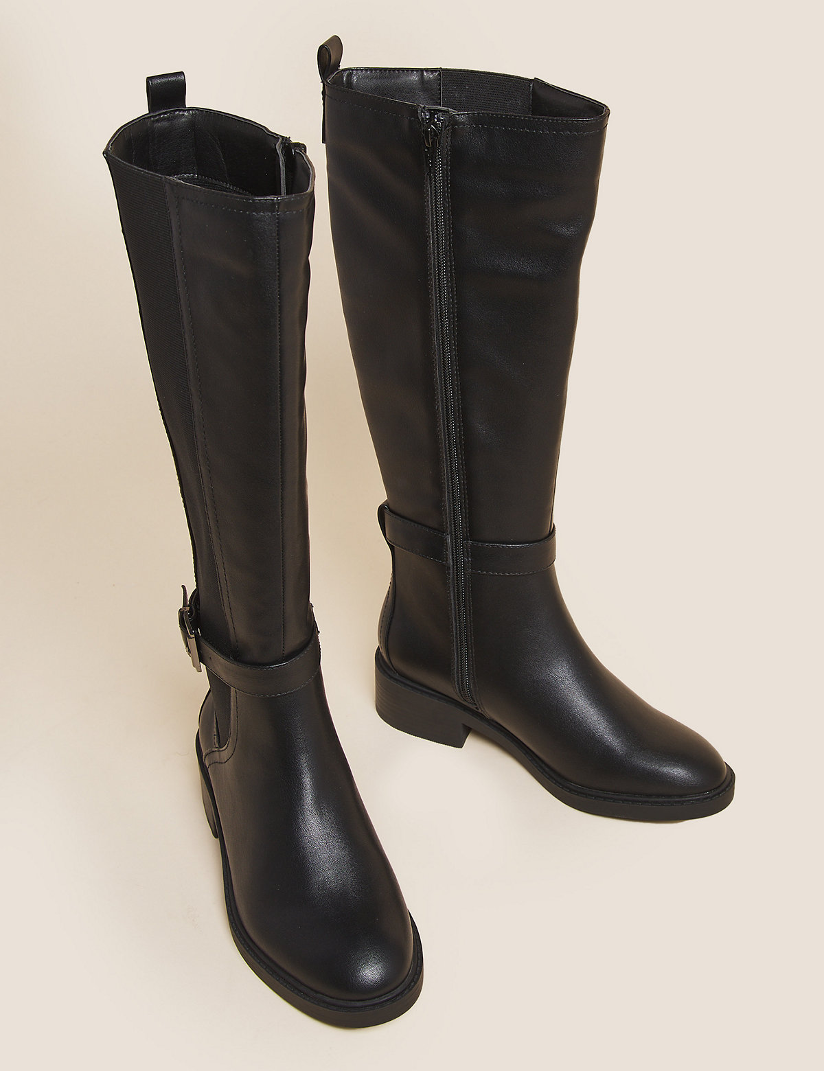 Buckle Knee High Boots