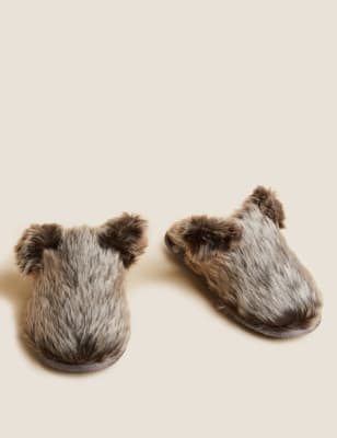 Faux Fur Mule Slippers