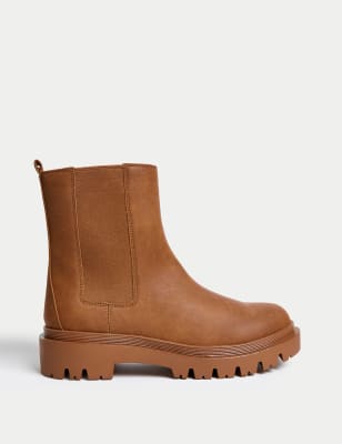 

Womens M&S Collection Chelsea Flatform Ankle Boots - Dark Brown, Dark Brown