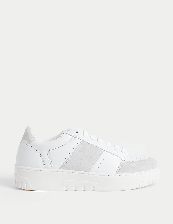 Leather Lace Up Trainer - FI