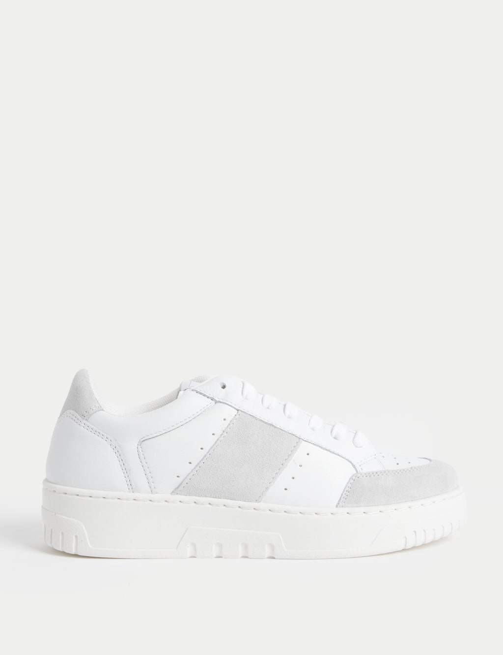 Marks and spencer womens white trainers hotsell
