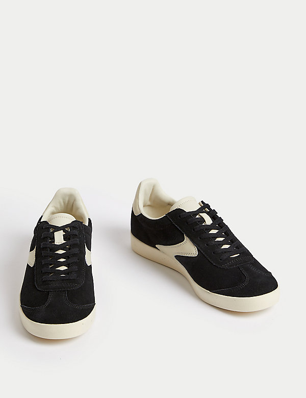 Suede Lace Up Side Detail Trainers - VN