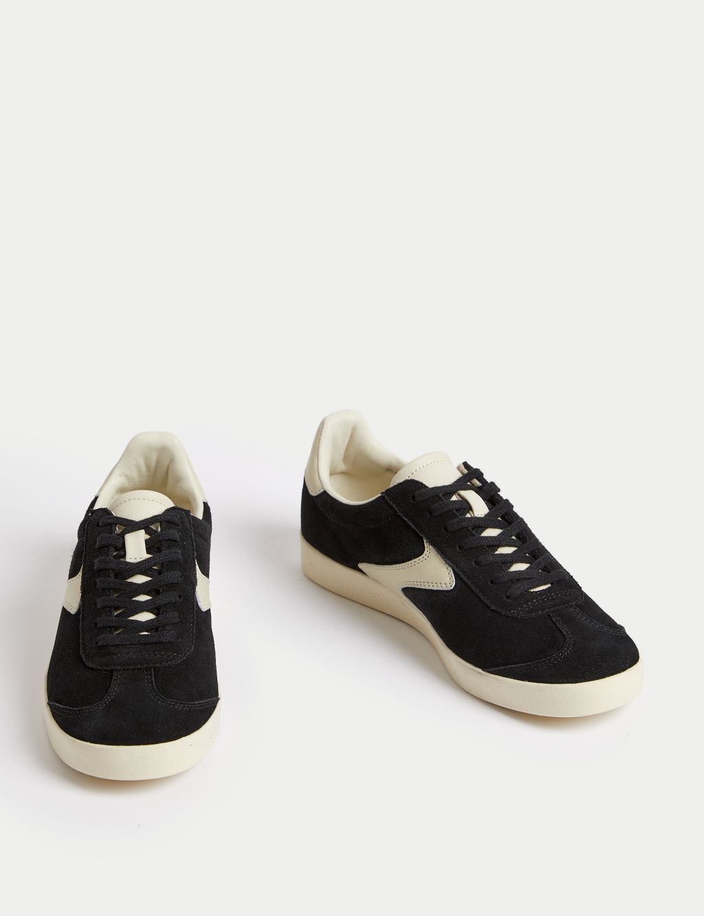 Suede Lace Up Side Detail Trainers