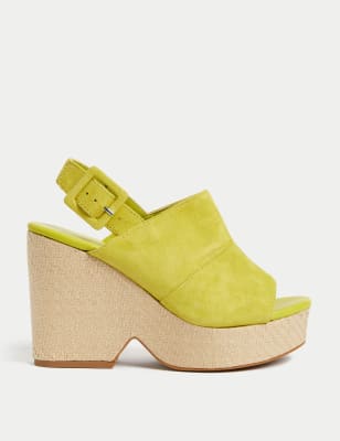 

Autograph Sandalias con plataforma y cuña de ante con hebillaWomens - Apple, Apple