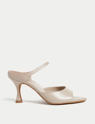 Mules with best sale heel strap