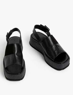 Leather flatform sandals new arrivals