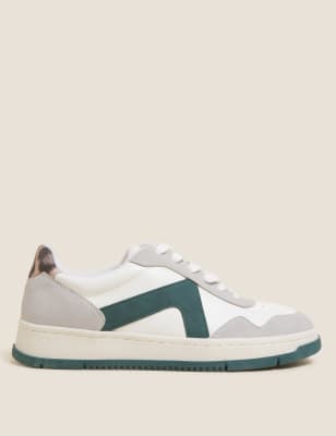 

Womens M&S Collection Schnürturnschuhe mit Detail an der Seite - Grey Mix, Grey Mix