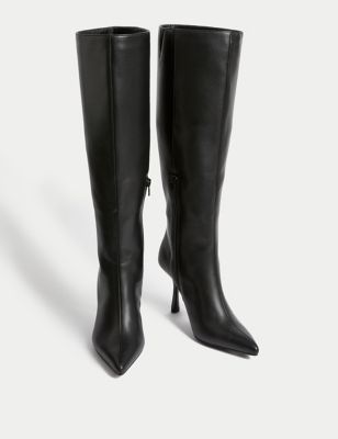 Stiletto Heel Pointed Knee High Boots