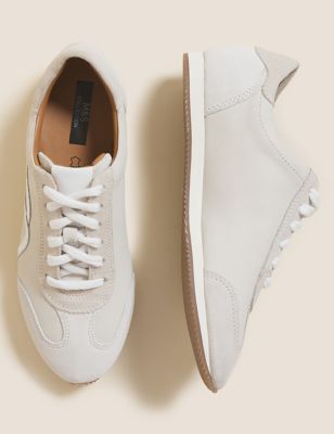 M&S Womens Leather Side Detail Trainers