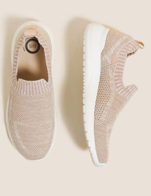 

Womens GOODMOVE Strickturnschuhe zum Hineinschlüpfen - Pale Gold, Pale Gold
