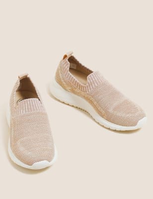 beige slip on trainers womens