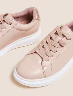 

M&S Collection Zapatillas deportivas gruesas con cordonesWomens - Blush Pink, Blush Pink