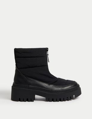Quilted Flatform Winter Boots