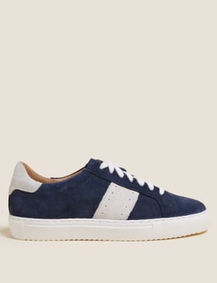 Navy suede hot sale trainers womens