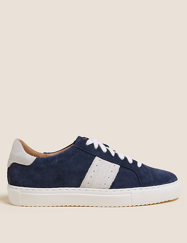 Suede Lace Up Trainers - LU