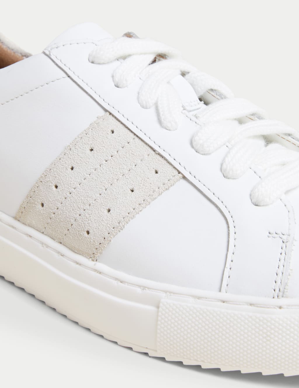 Leather Lace Up Trainers image 4