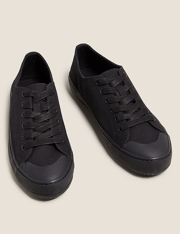 Lace Up Canvas Trainers - EE