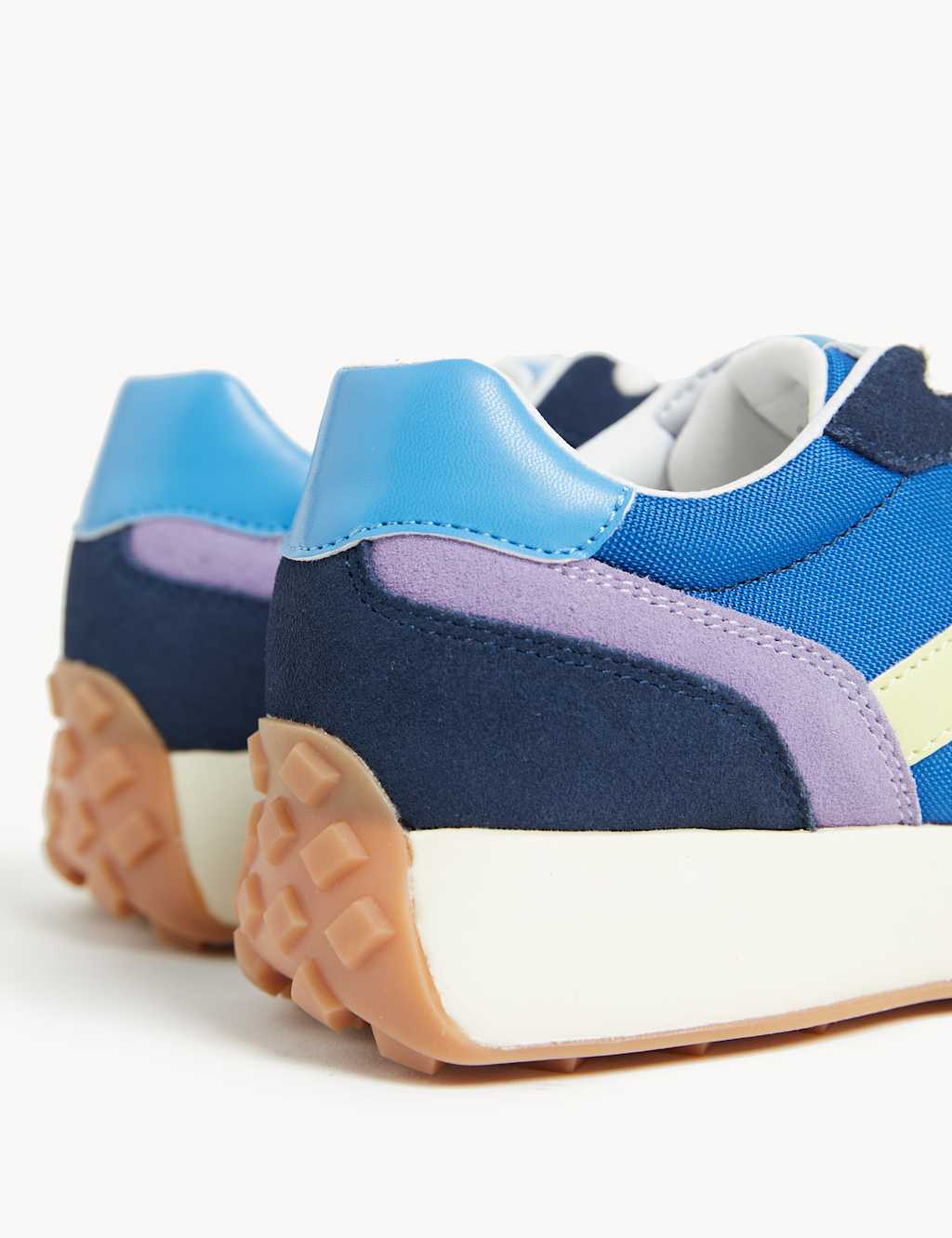 Leather Lace Up Side Detail Trainers image 2