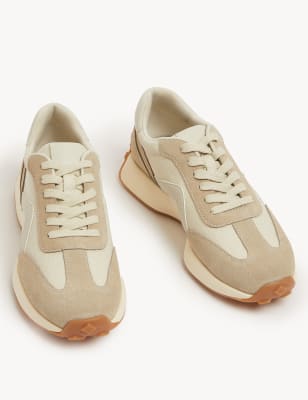 Suede panel chunky sole 2024 trainers