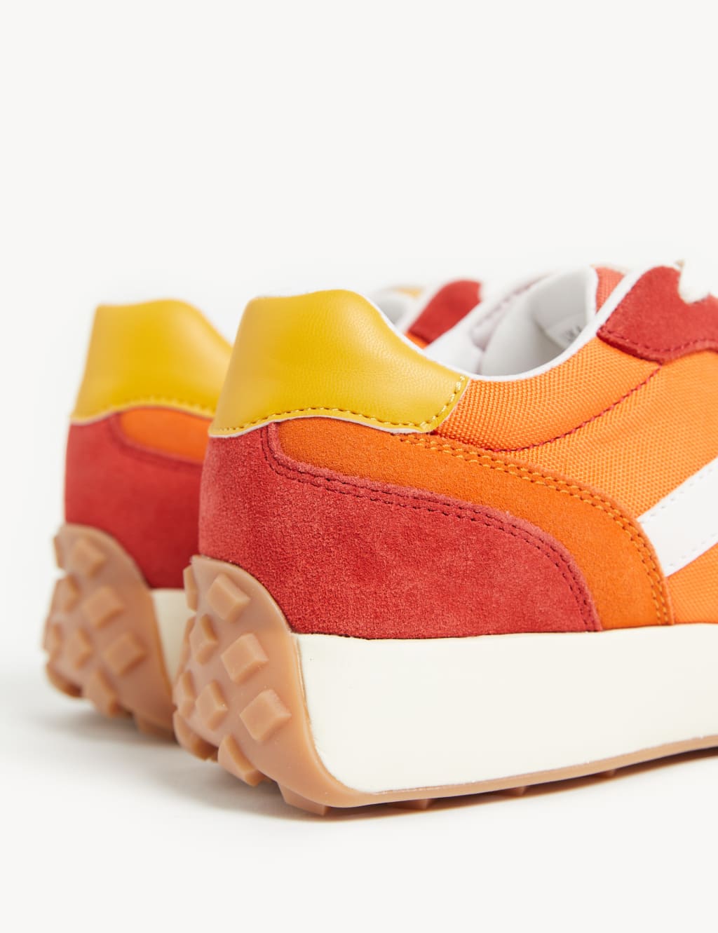 Leather Lace Up Side Detail Trainers image 2