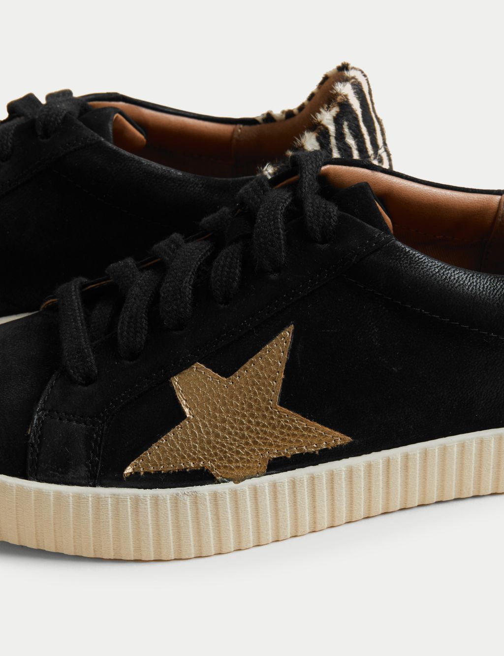 Lace Up Leather Star Trainers image 2